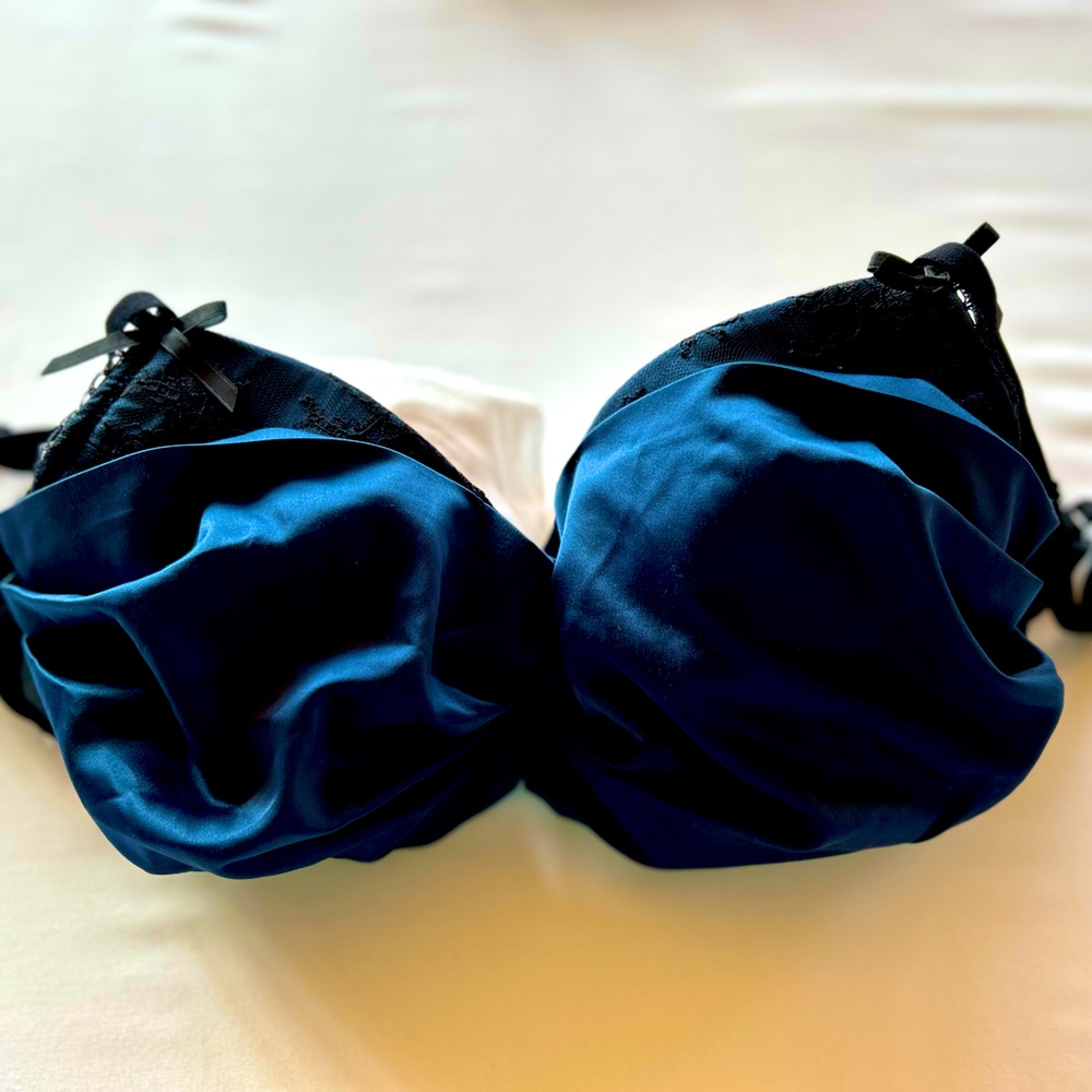 Kiss Me Deadly Padded Ruched Silk Bra